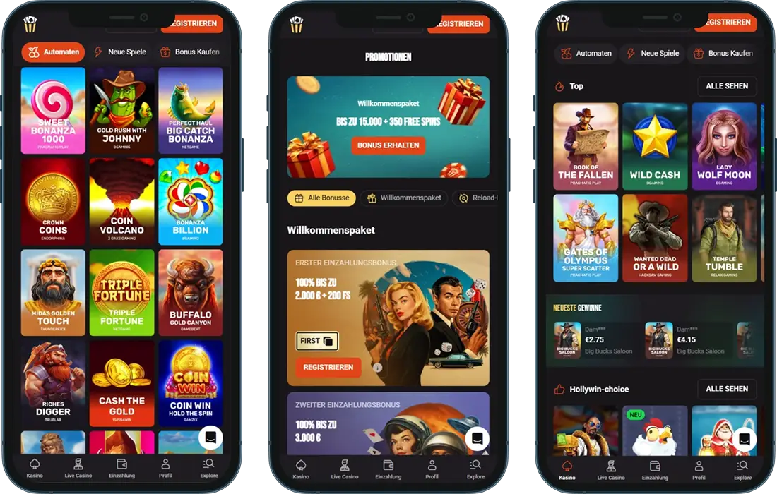 HollyWin Casino Mobile Spielen
