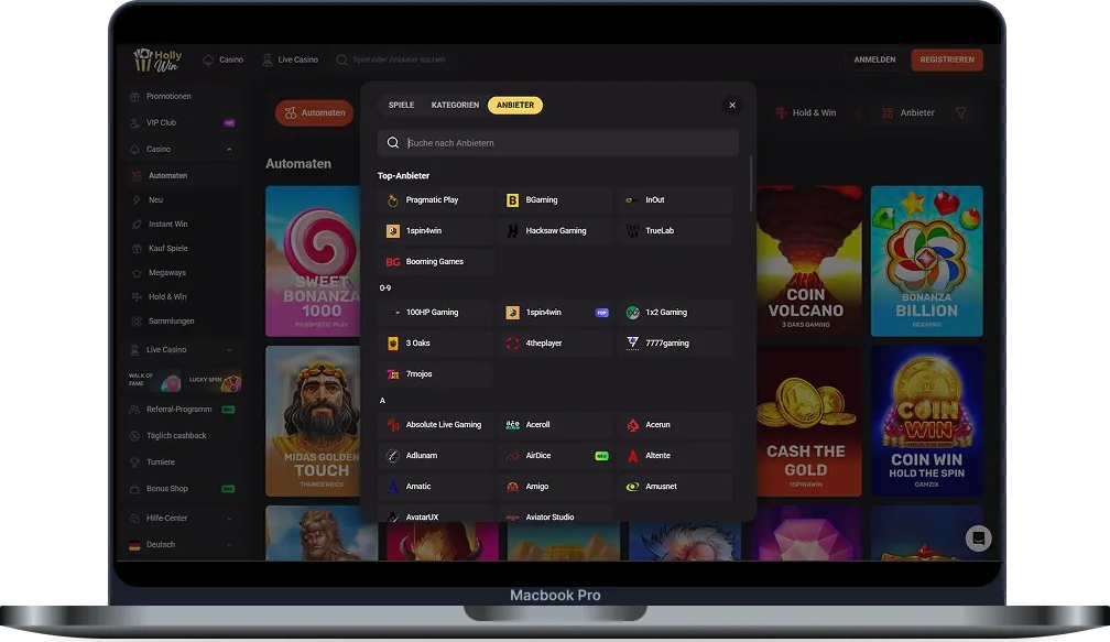 HollyWin Casino Software-Provider